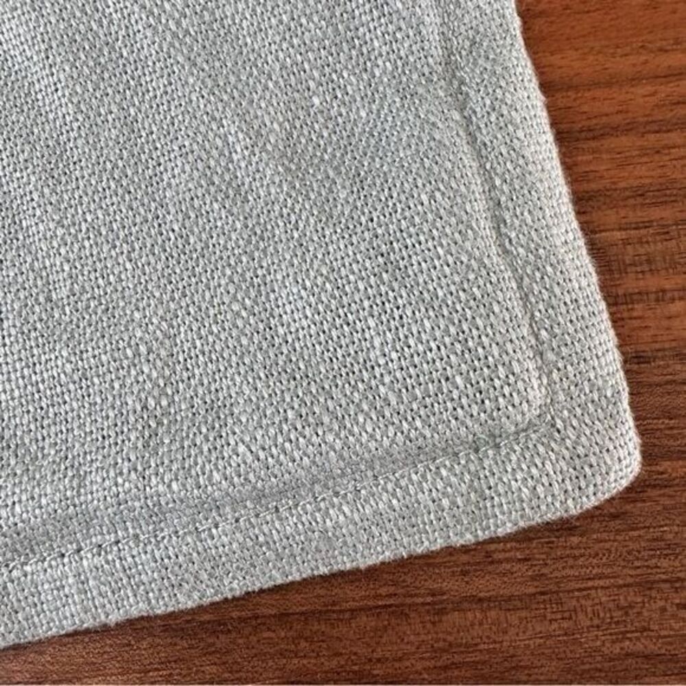 Pottery Barn 100% Linen Square Back Zip Closure 18" Pillow Cover Seafoam - Picture 3 of 8